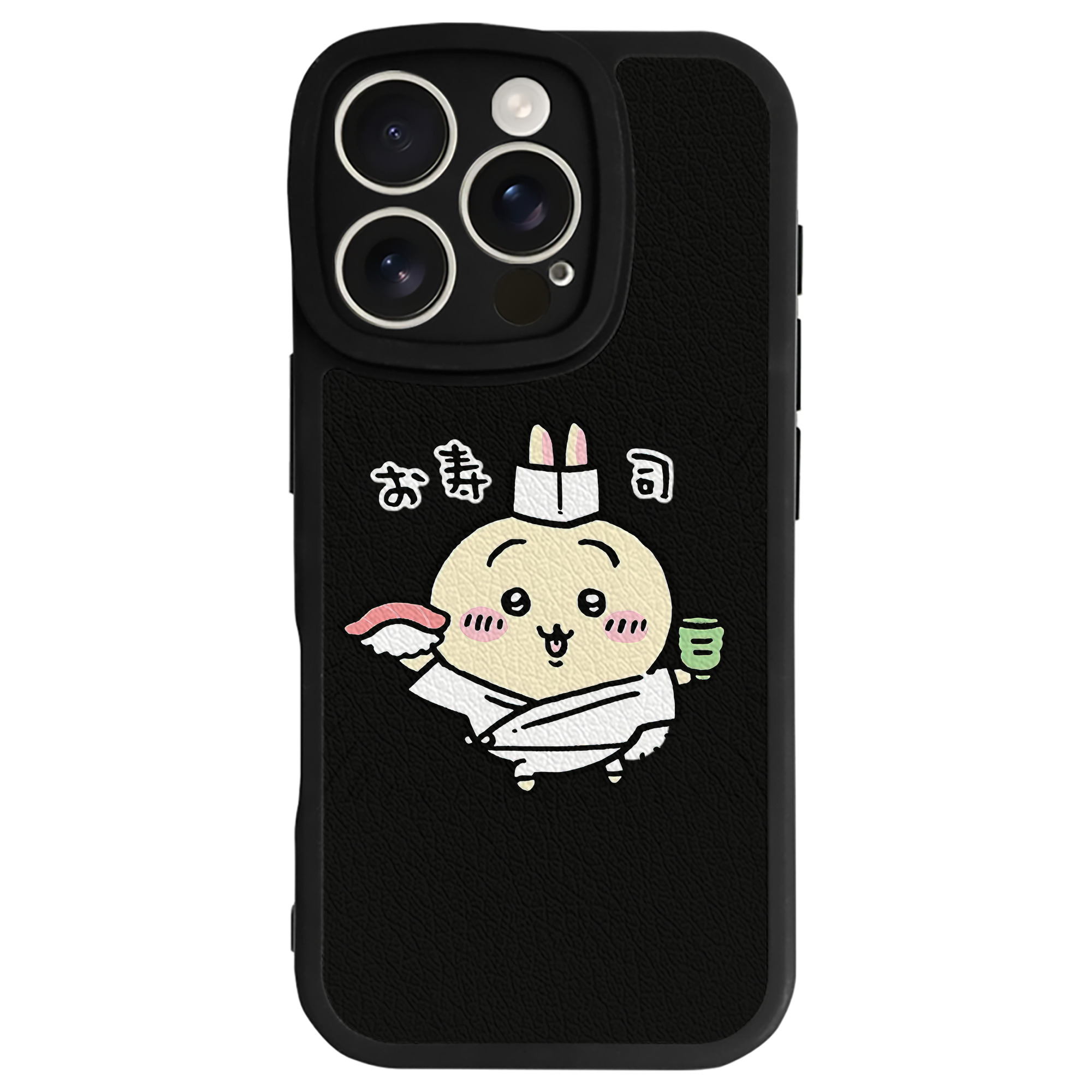 （画像用） ちいかわ うさぎ Chii-kawa usagi 【iPhone 16シリーズ対応】シリコンスマホケース（レザー調） 材質：シリコン